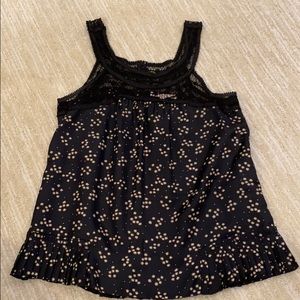 Rebecca Taylor Star Top w Lace detail